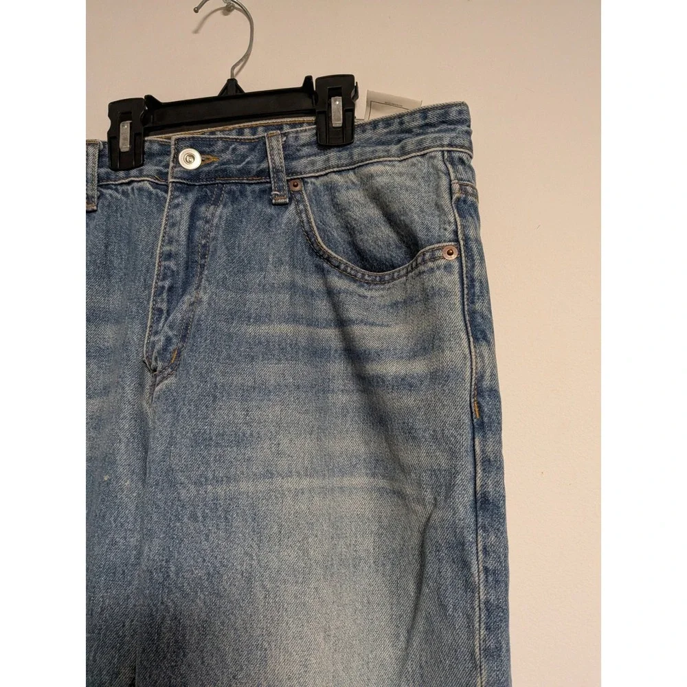 INTHERAW Wide Leg Jeans Light Wash Blue Cotton Denim Size‎ 3 Made in Korea